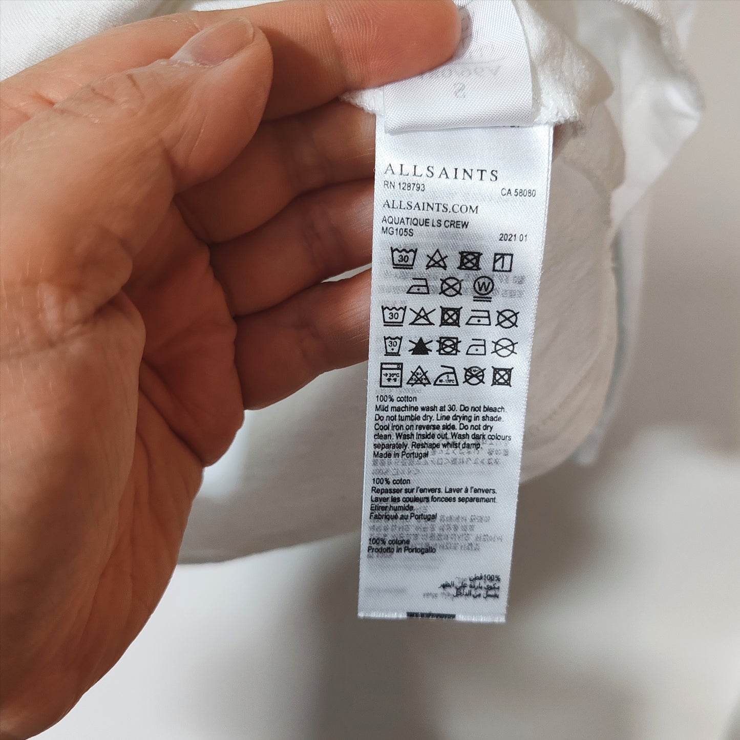 All Saints White Graphic Hope Springs Infernal 2021 T Shirt