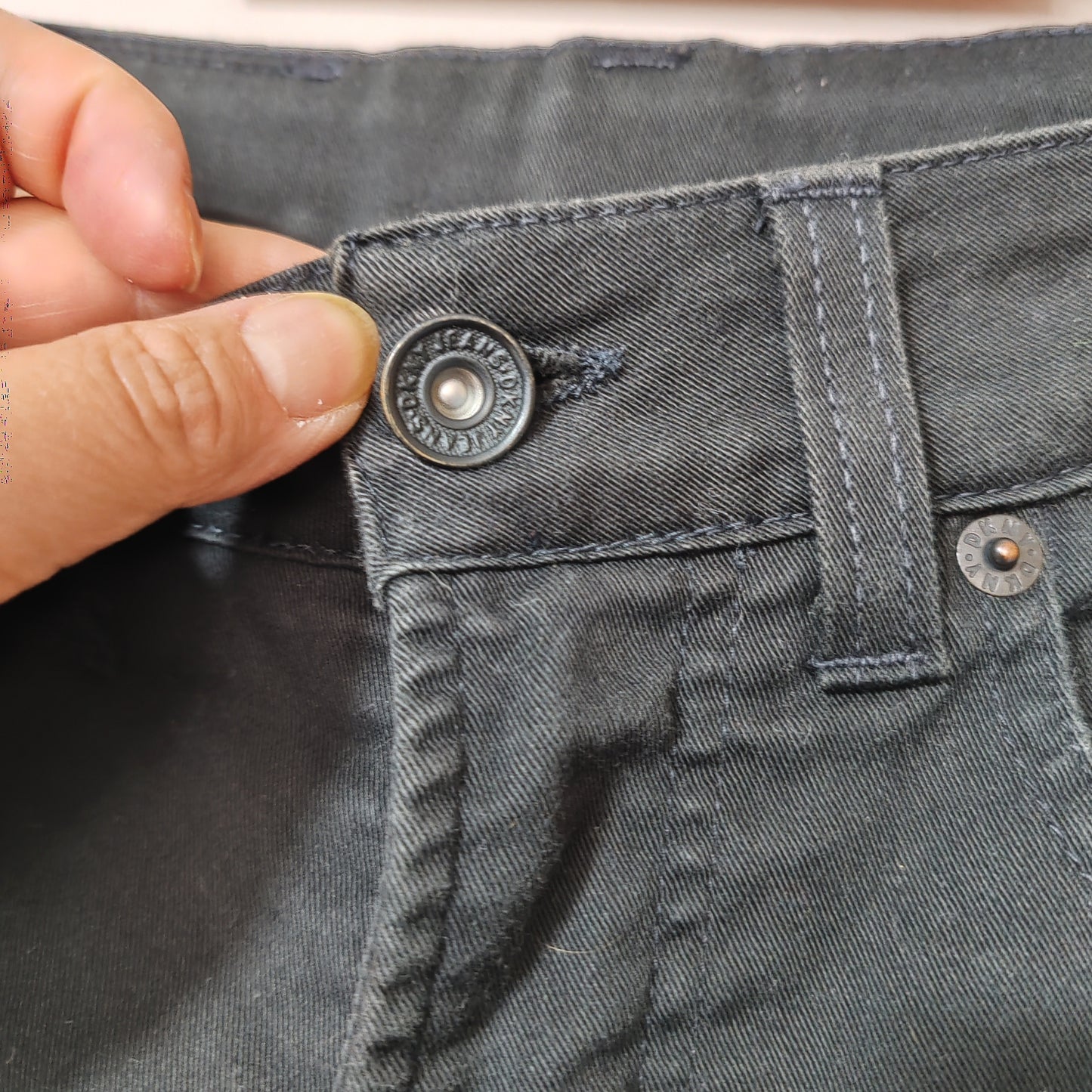 DKNY Jeans Black 5 Pocket Straight Leg Jeans