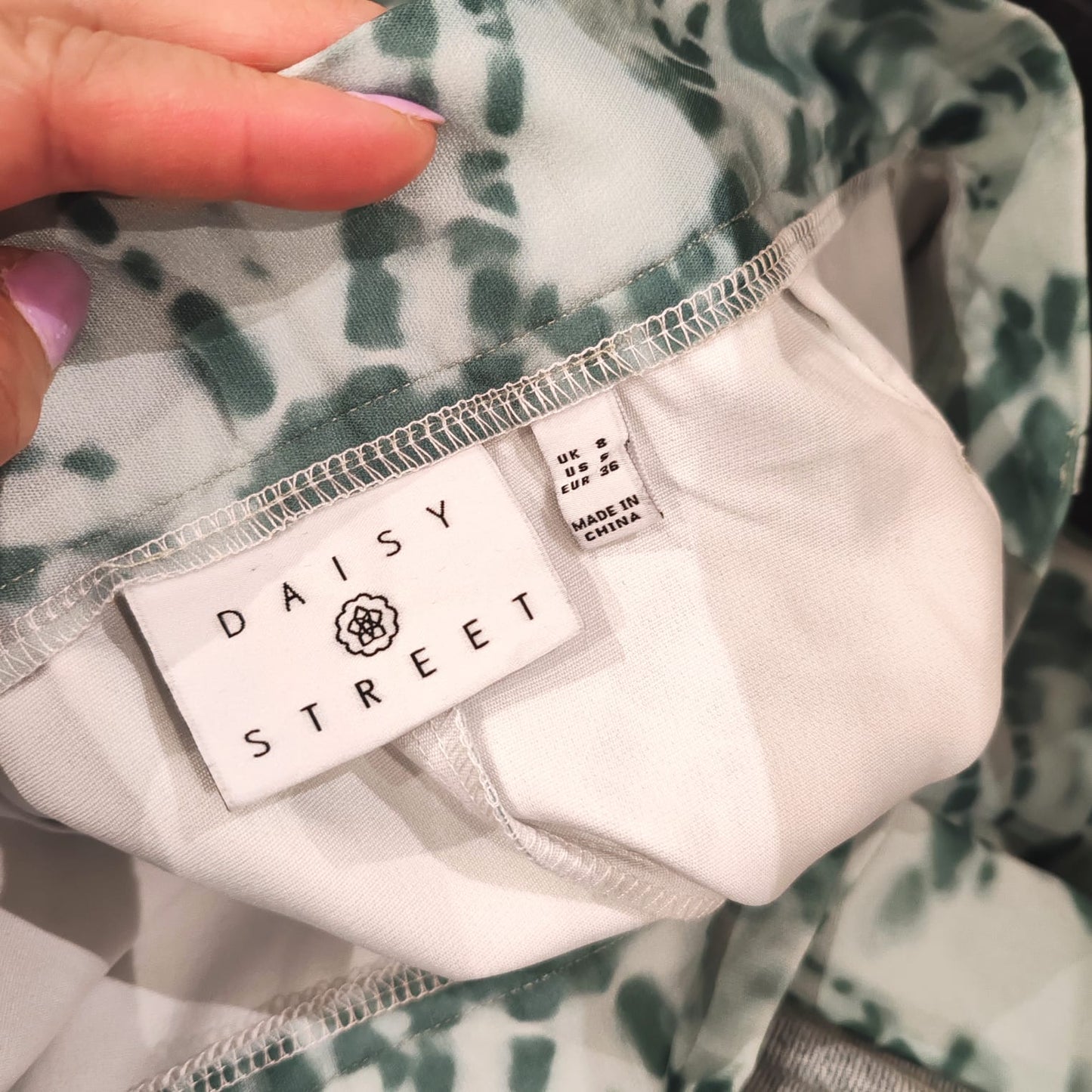 Daisy Street Mint Green Tie Dye High Waist Trousers