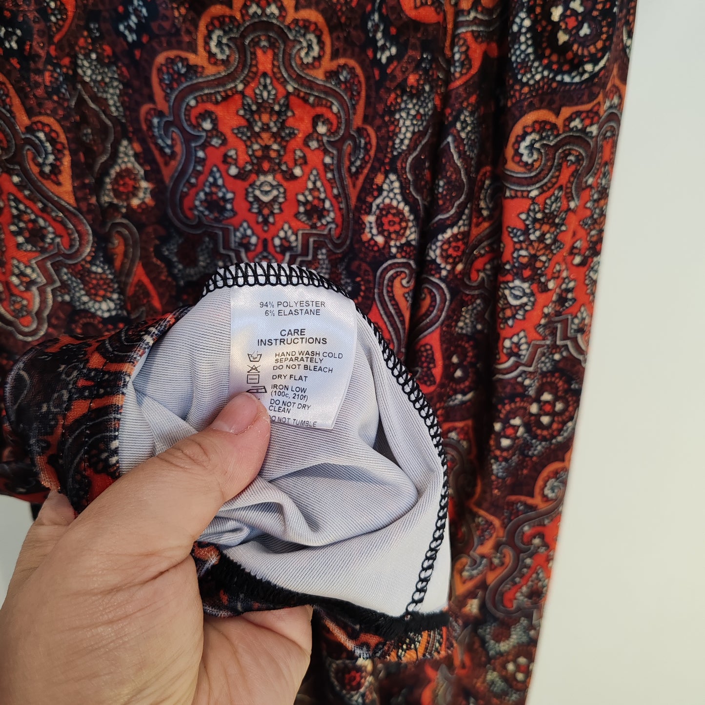 Motel Orange Brown Paisley Velvet Mini Dress