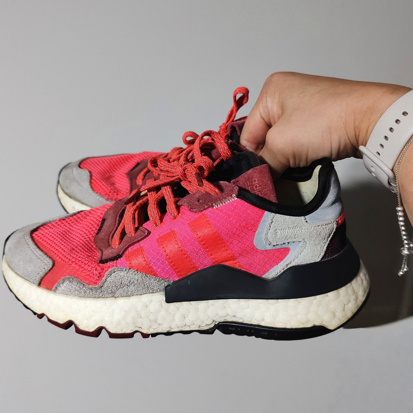 Adidas Nite Jogger Shock Red Pink Trainers