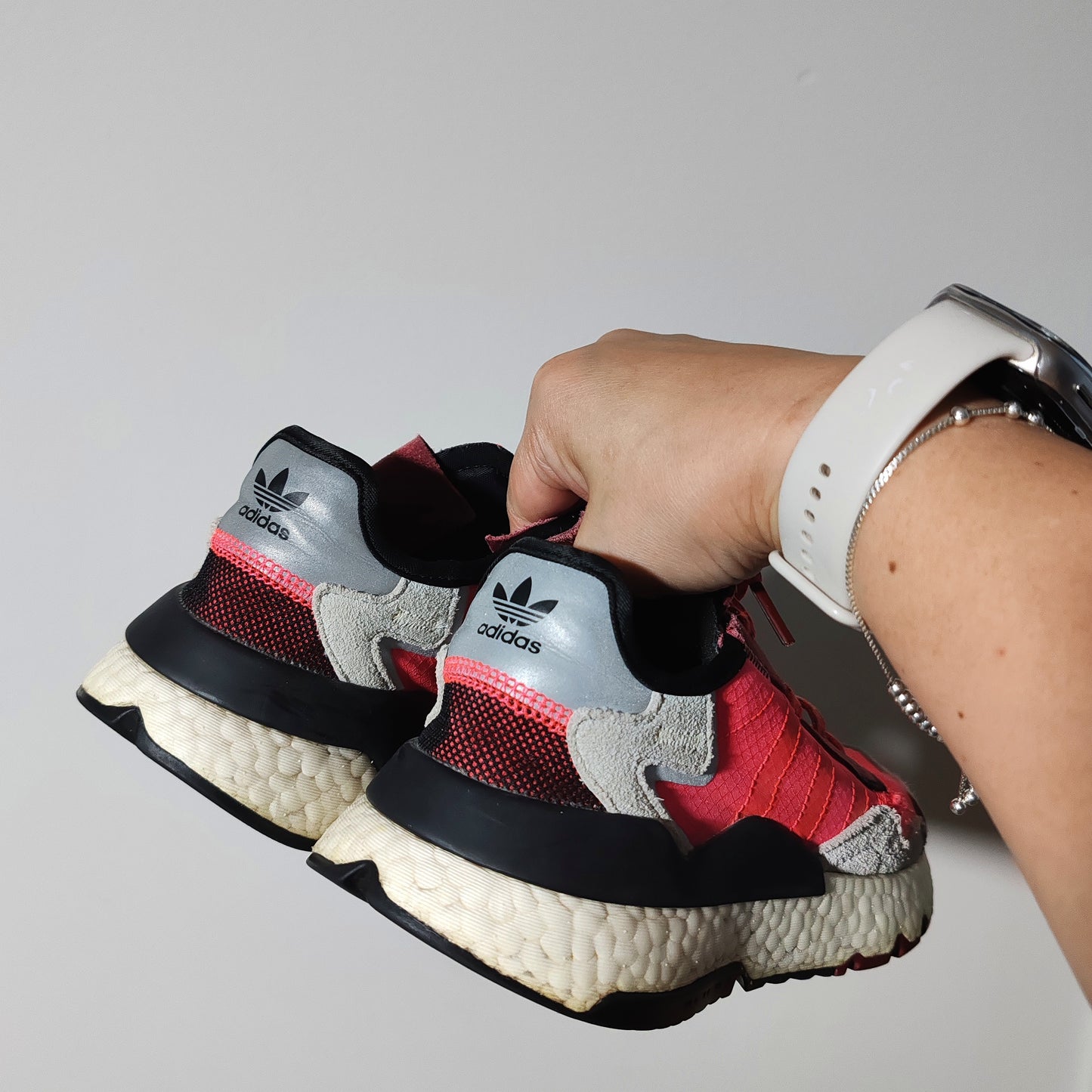 Adidas Nite Jogger Shock Red Pink Trainers