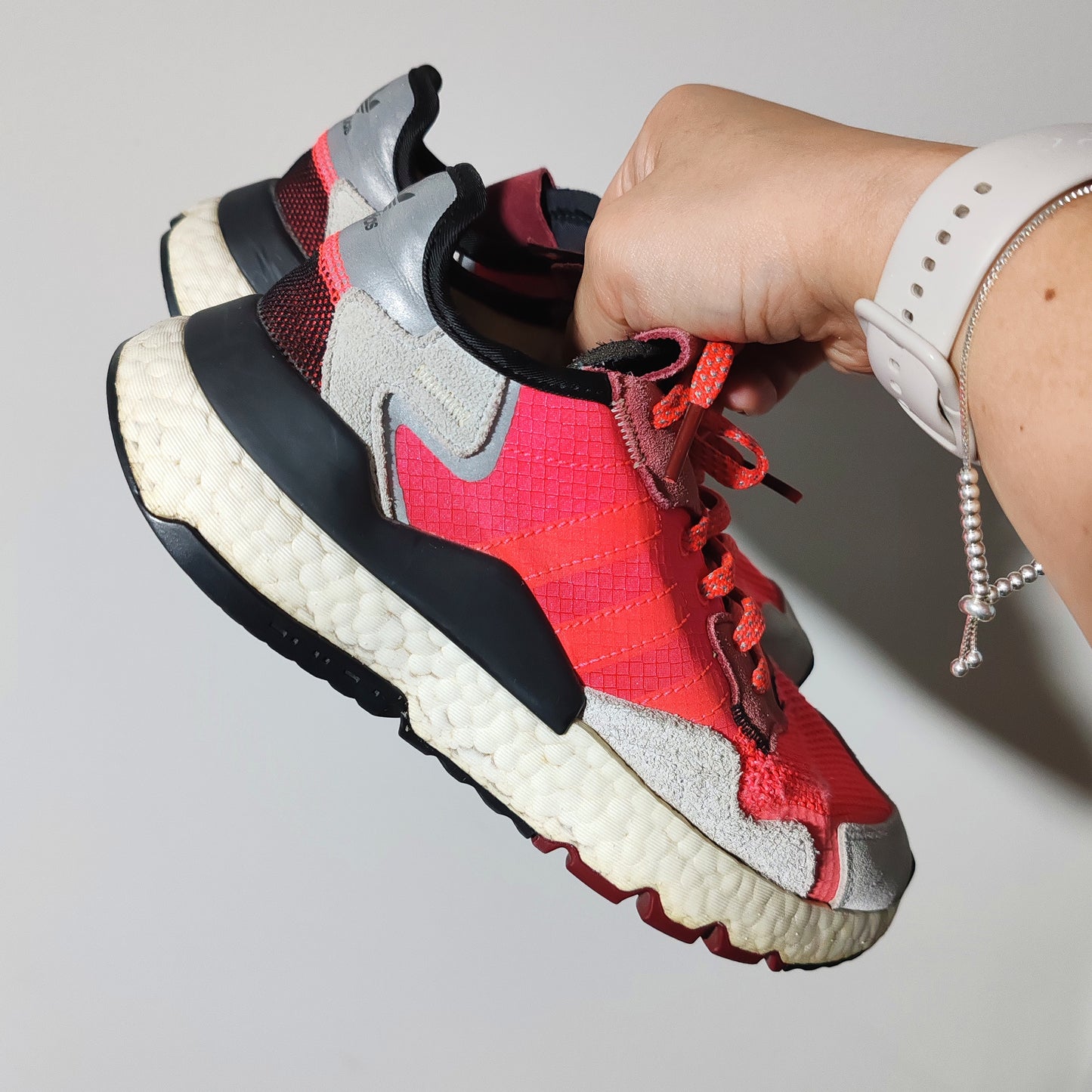 Adidas Nite Jogger Shock Red Pink Trainers