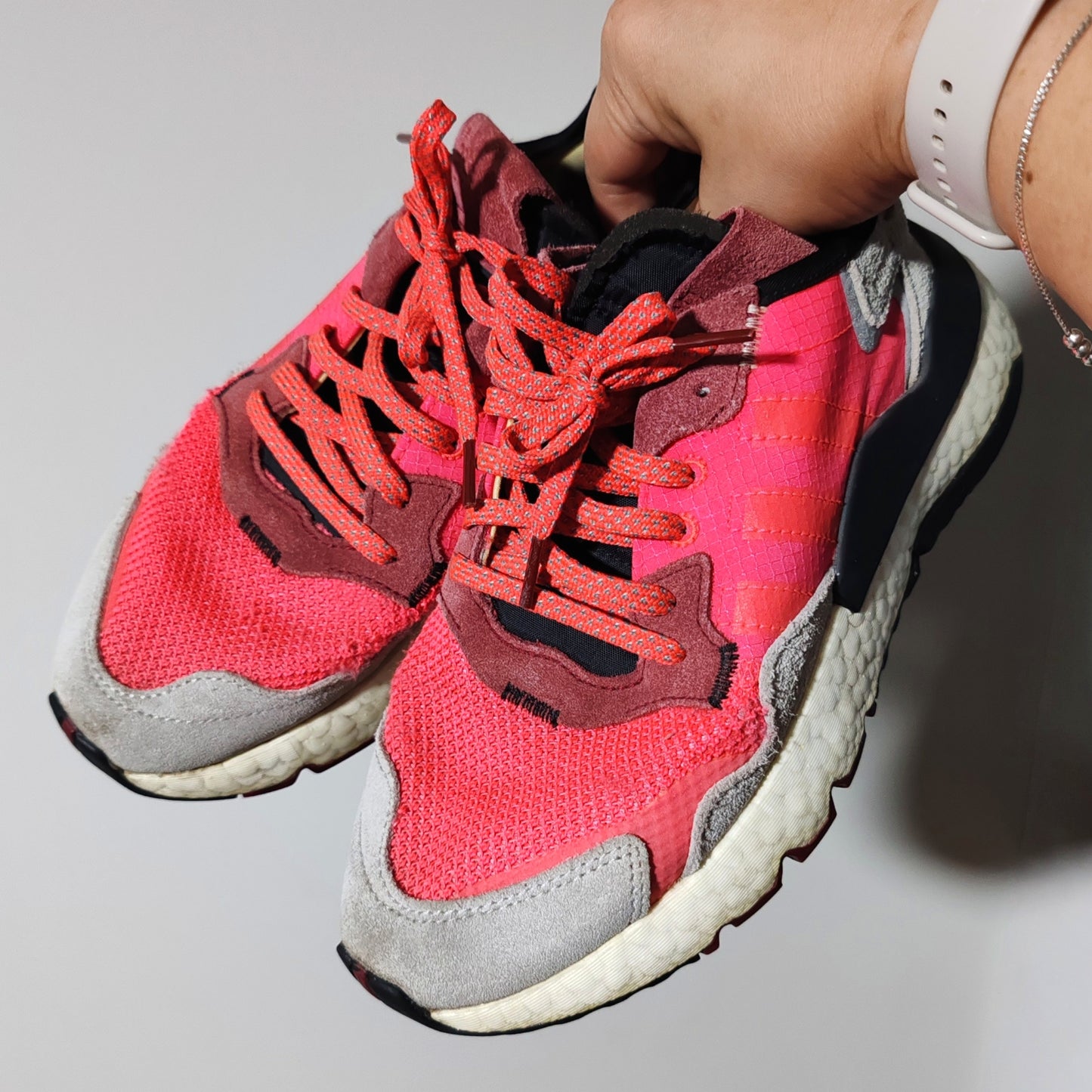 Adidas Nite Jogger Shock Red Pink Trainers