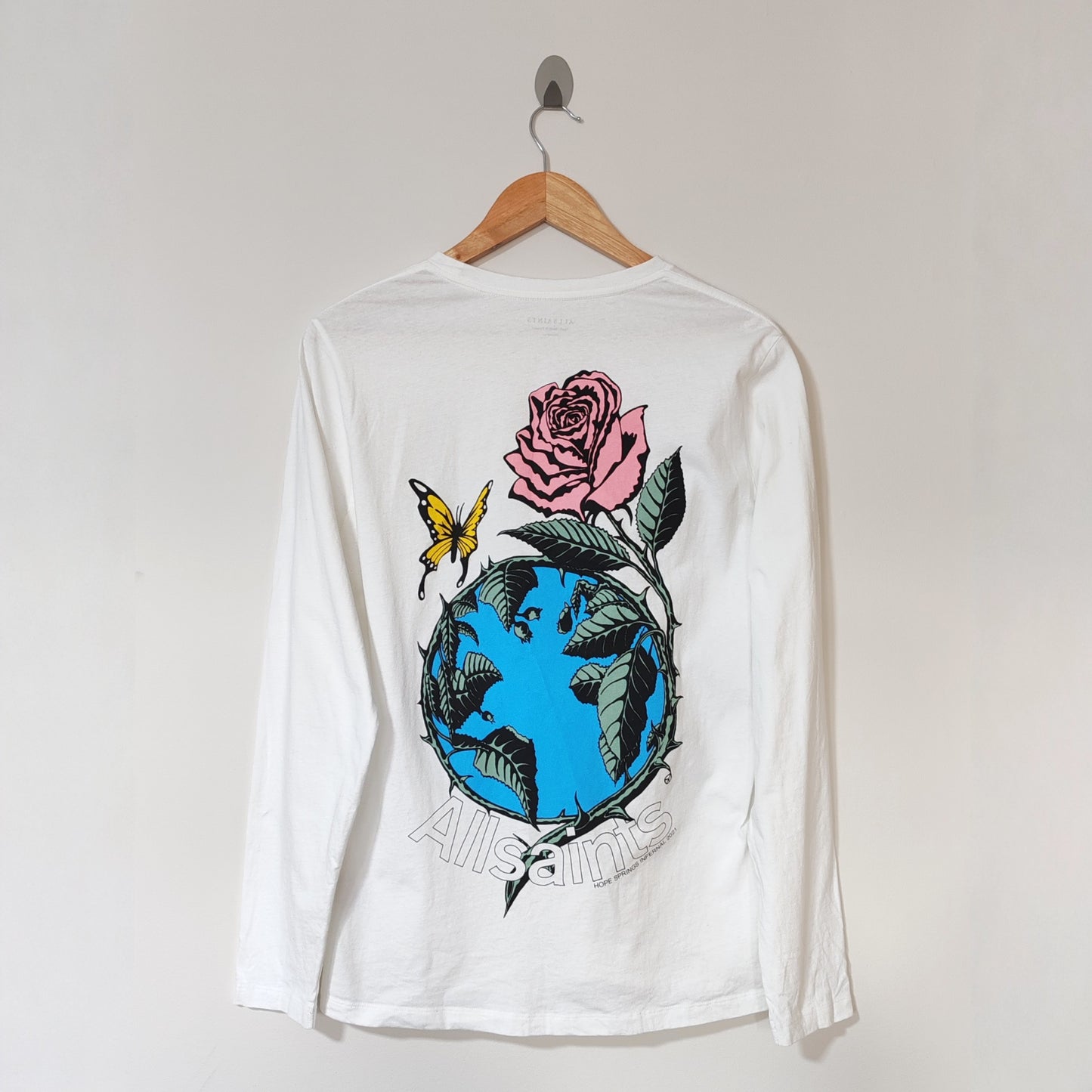All Saints White Graphic Hope Springs Infernal 2021 T Shirt