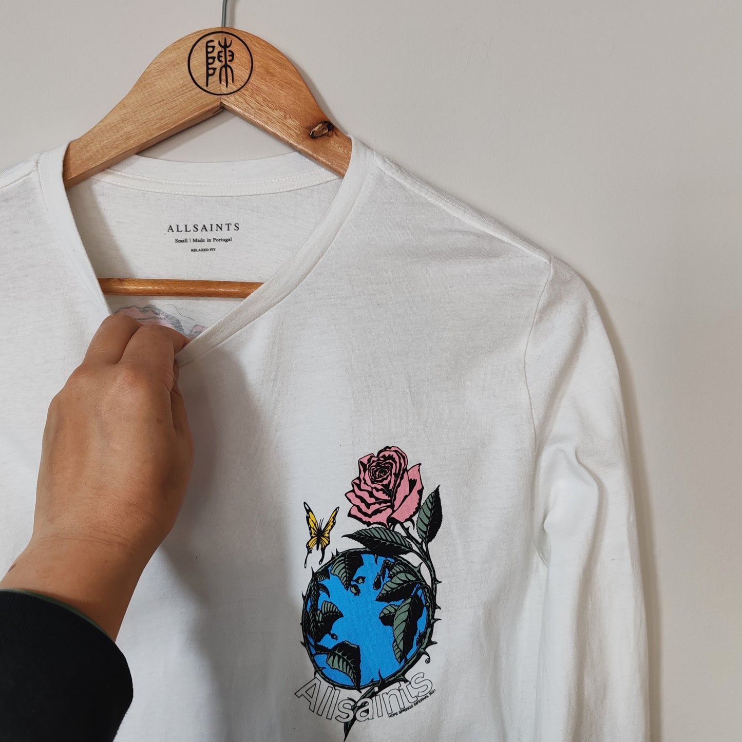 All Saints White Graphic Hope Springs Infernal 2021 T Shirt