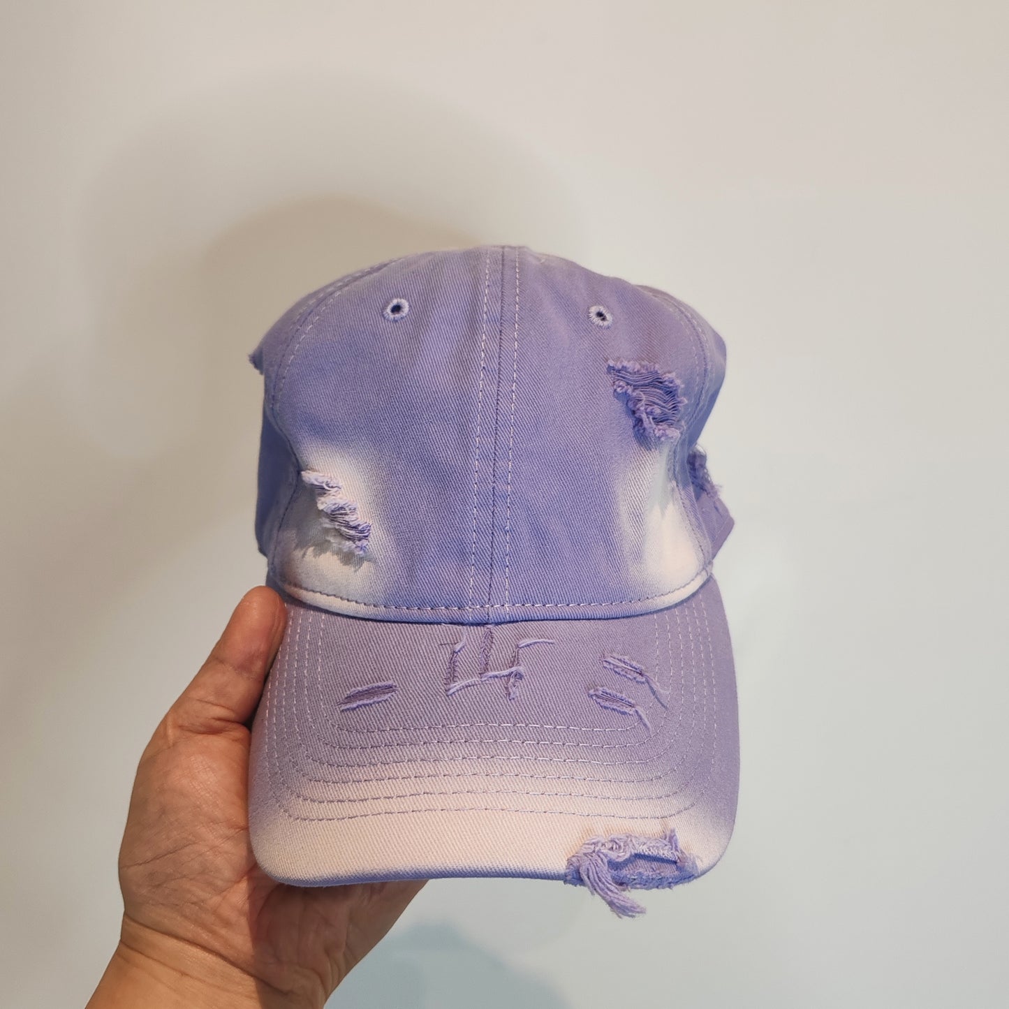 Apdo Lilac Tie Dip Dye Distressed Patina Baseball Cap