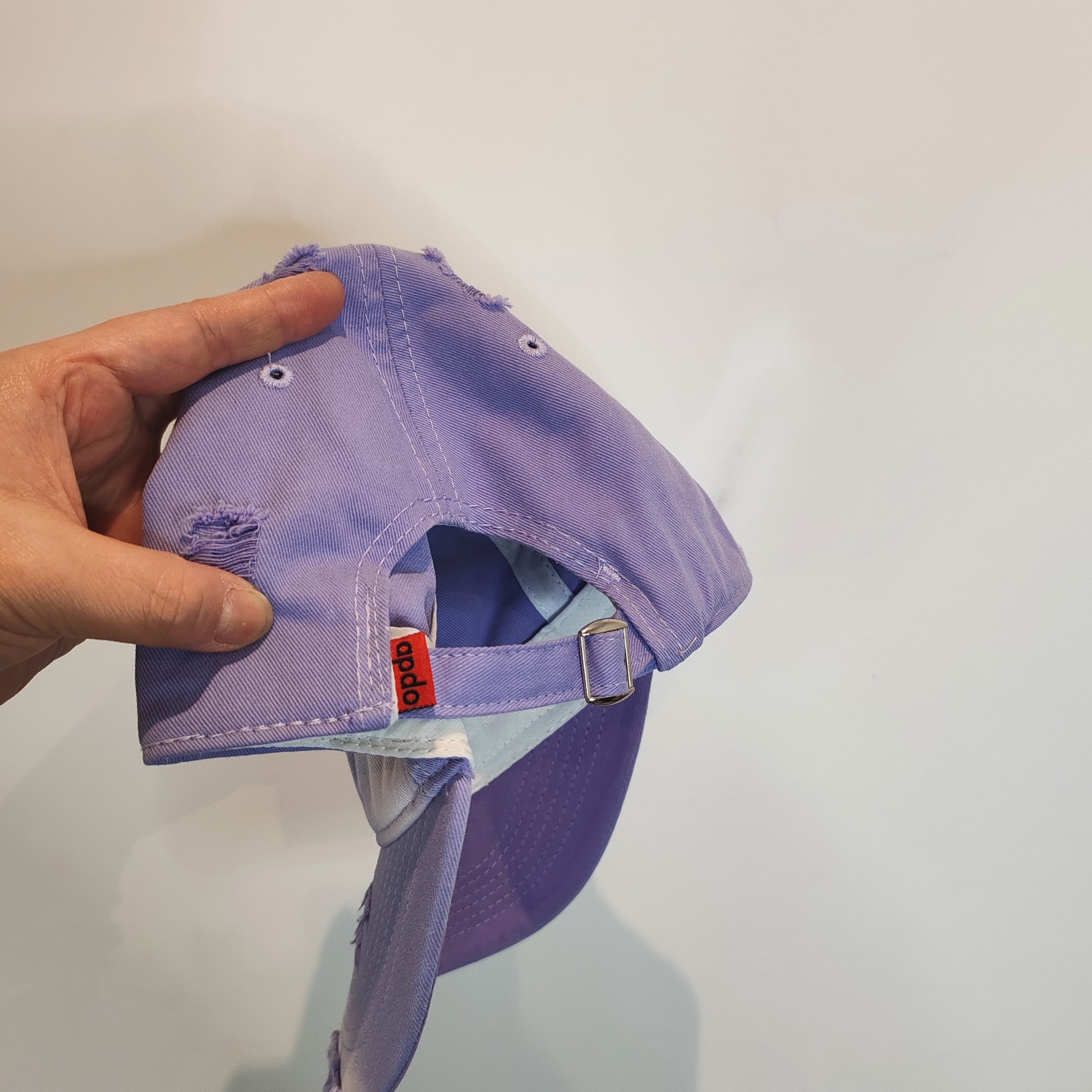 Apdo Lilac Tie Dip Dye Distressed Patina Baseball Cap