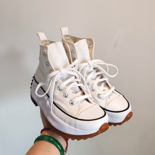 Converse Chuck Taylor Run Star Hike Platform High Top Cream Trainers