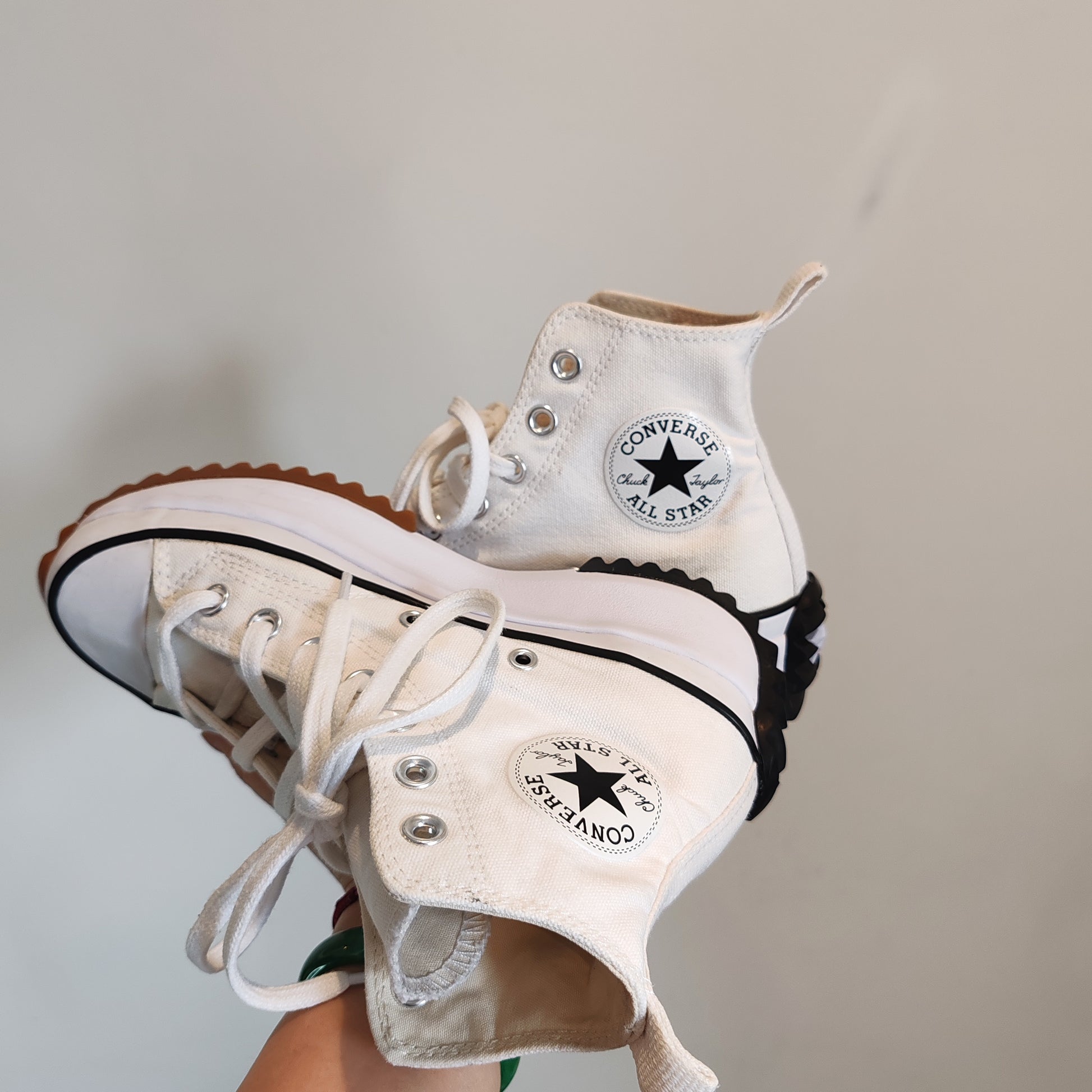 Converse Chuck Taylor Run Star Hike Platform High Top Cream Trainers