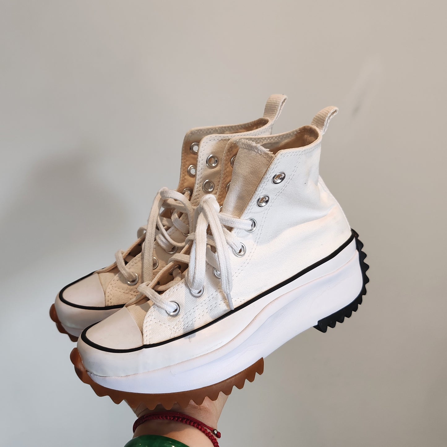 Converse Chuck Taylor Run Star Hike Platform High Top Cream Trainers