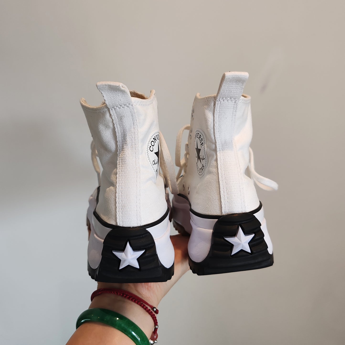 Converse Chuck Taylor Run Star Hike Platform High Top Cream Trainers
