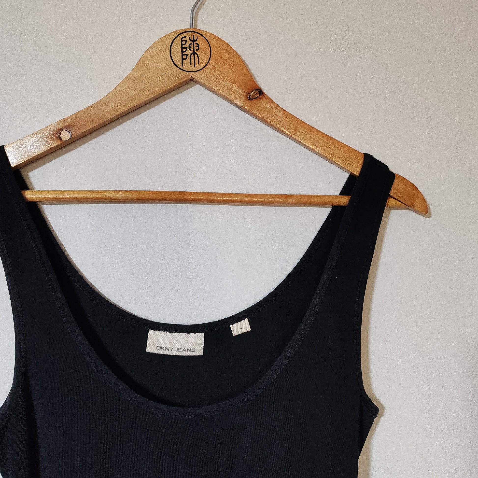 DKNY Black Blue Dip Dye Dress