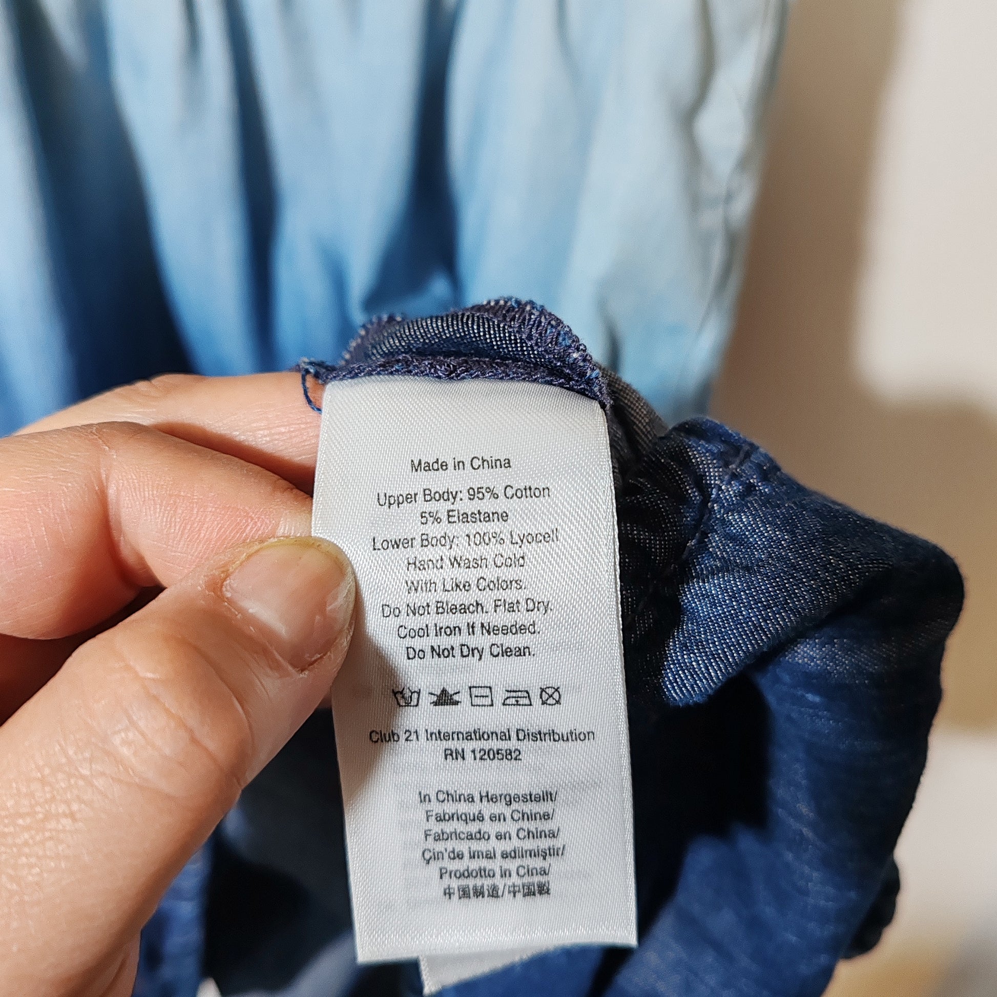 DKNY Black Blue Dip Dye Dress