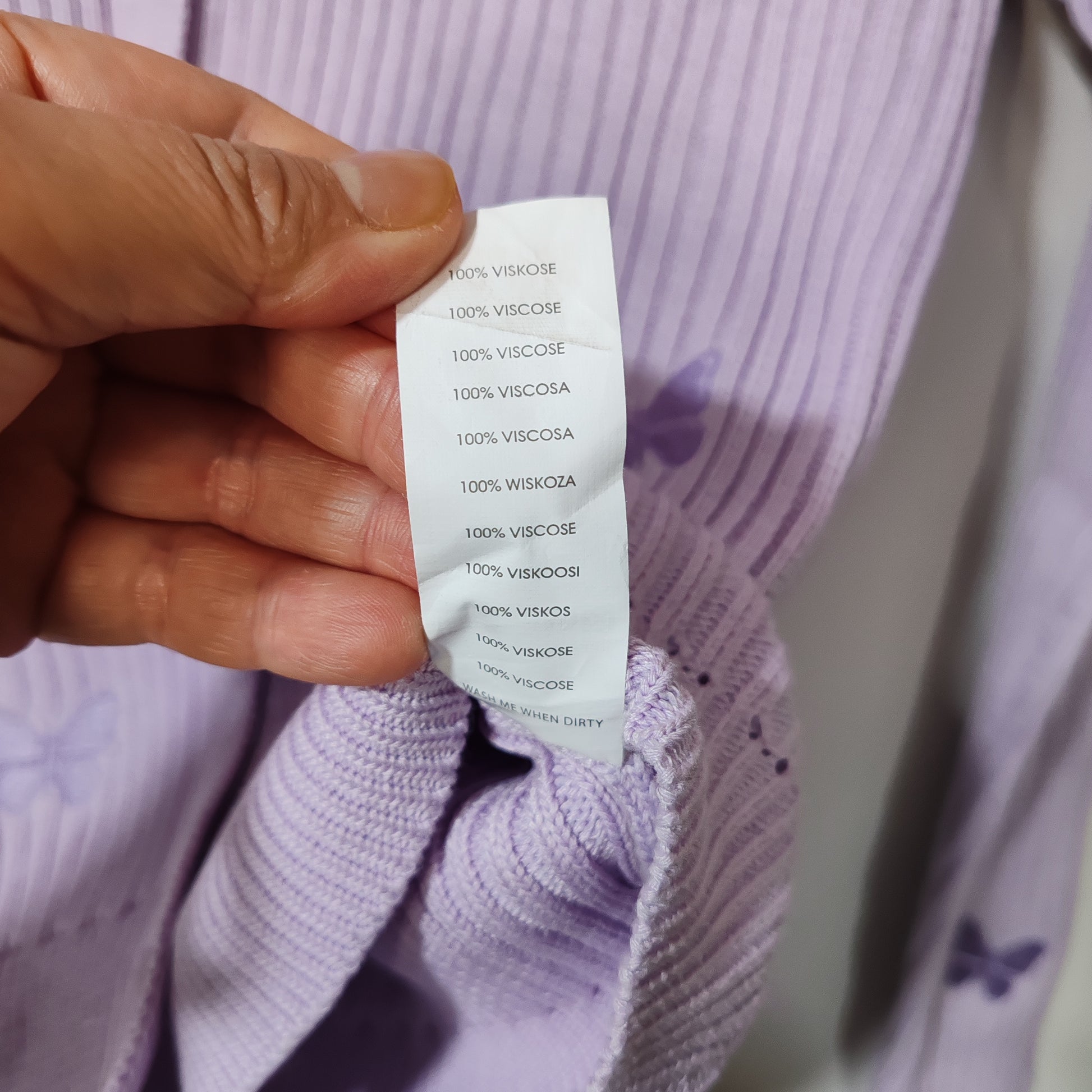 Daisy Street Lilac Butterfly Embroidered Ribbed Knitted Y2K Cardigan