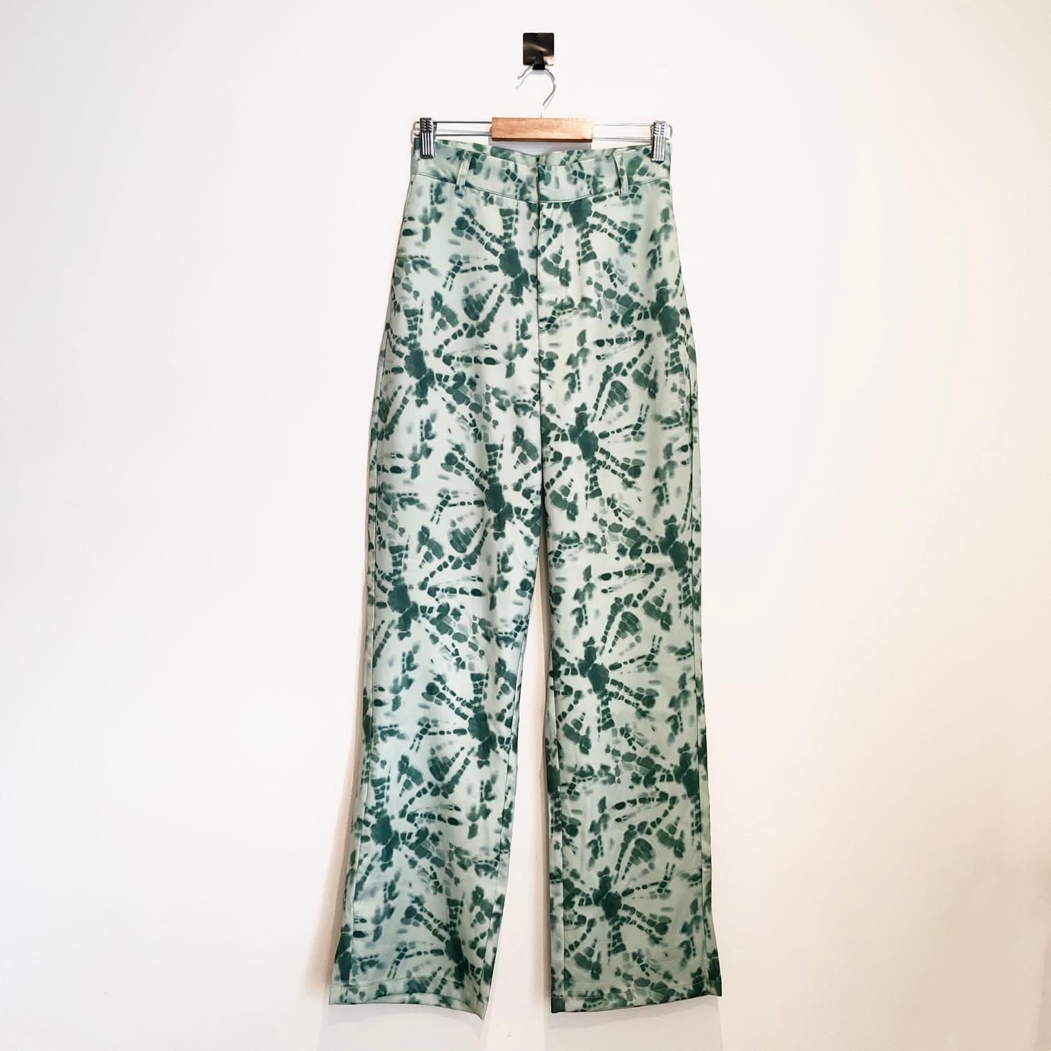 Daisy Street Mint Green Tie Dye High Waist Trousers
