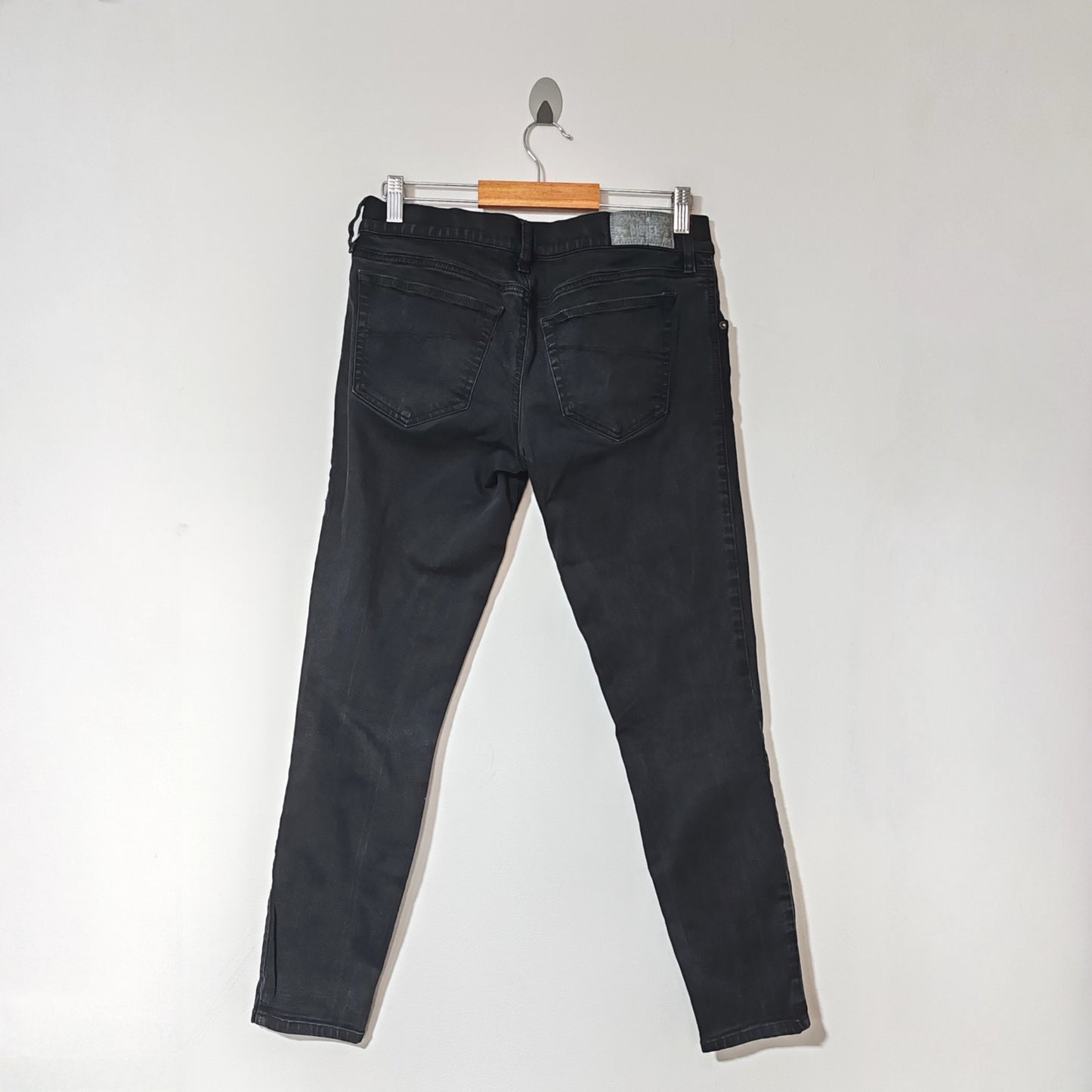 Diesel Gruppe Ankle Super Slim Skinny Low Waist W29 L32 Faded Black Jeans