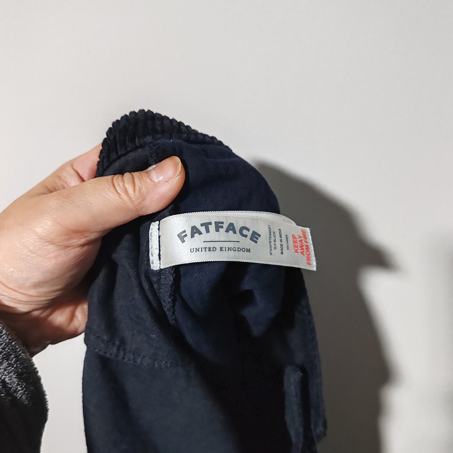 Fatface Black Chunky Corduroy Mini Skirt