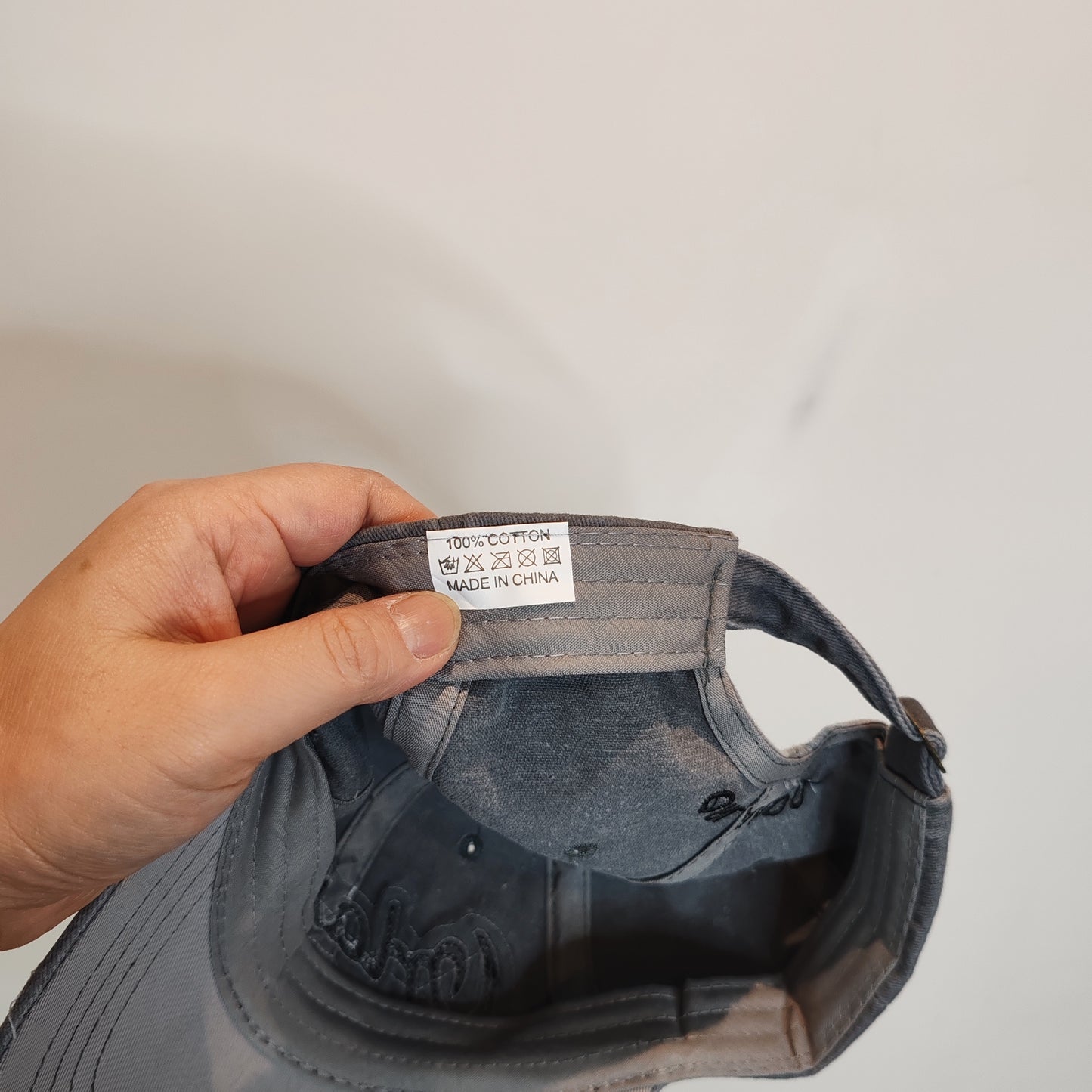 Orlando Originals Grey Patina Distressed Denim Cap