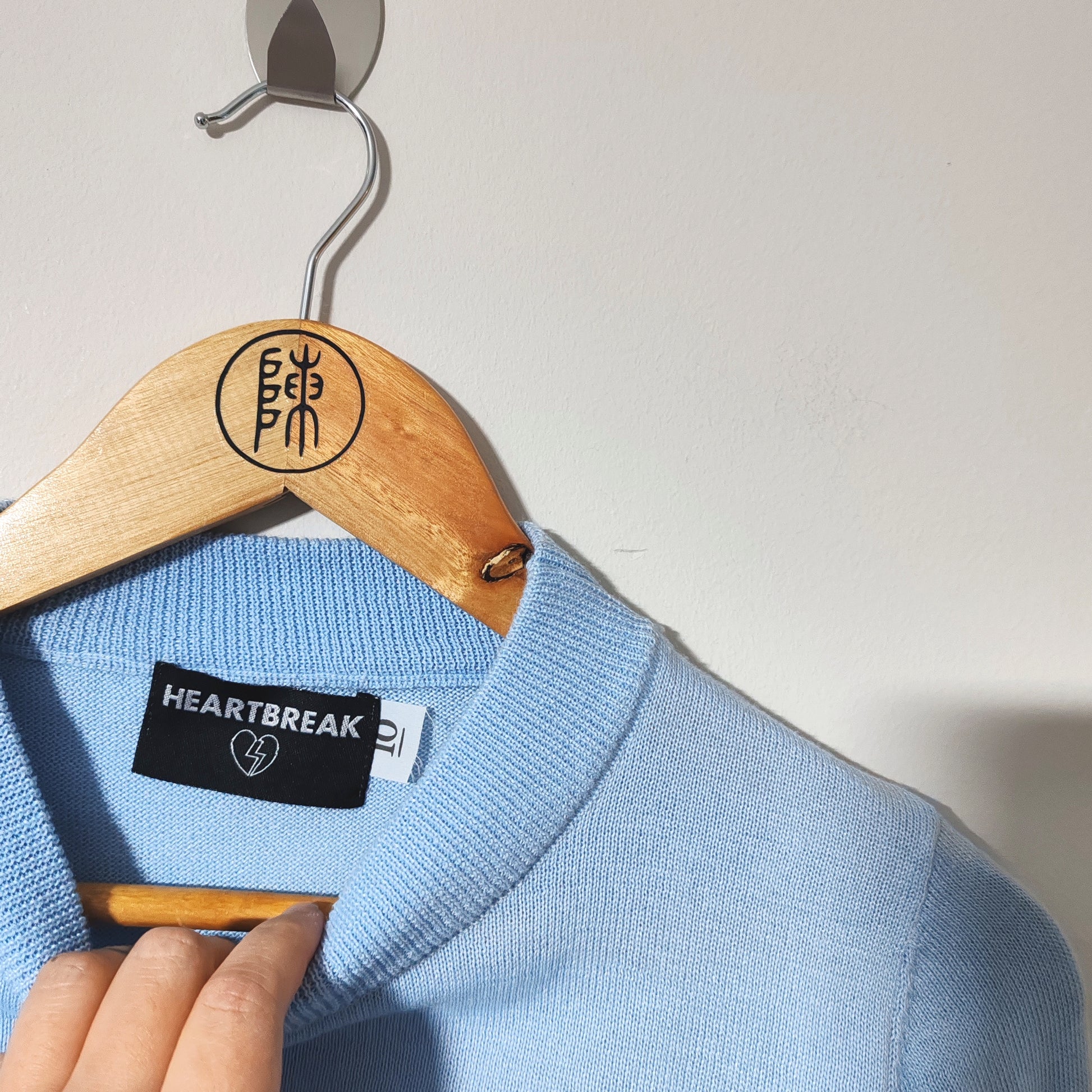 Heartbreak Blue Rainbow Fine Knitted Jumper