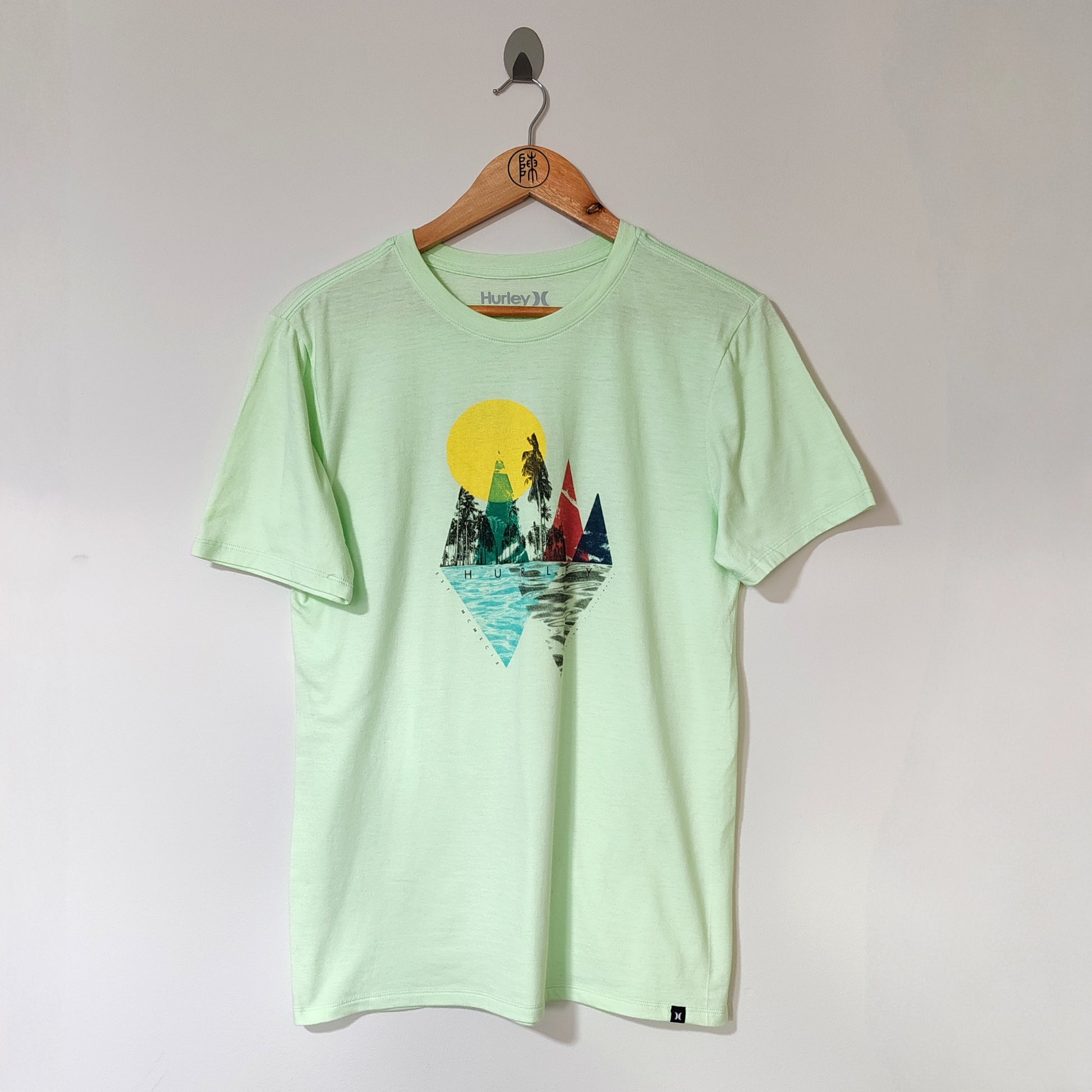 Hurley Lime Green Graphic T Shirt