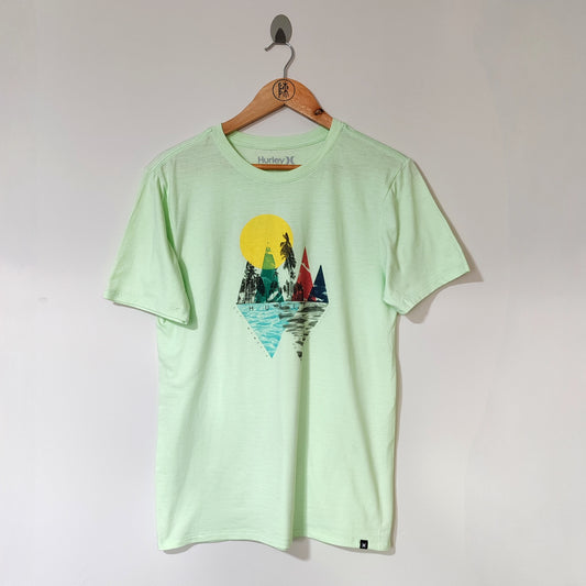 Hurley Lime Green Graphic T Shirt
