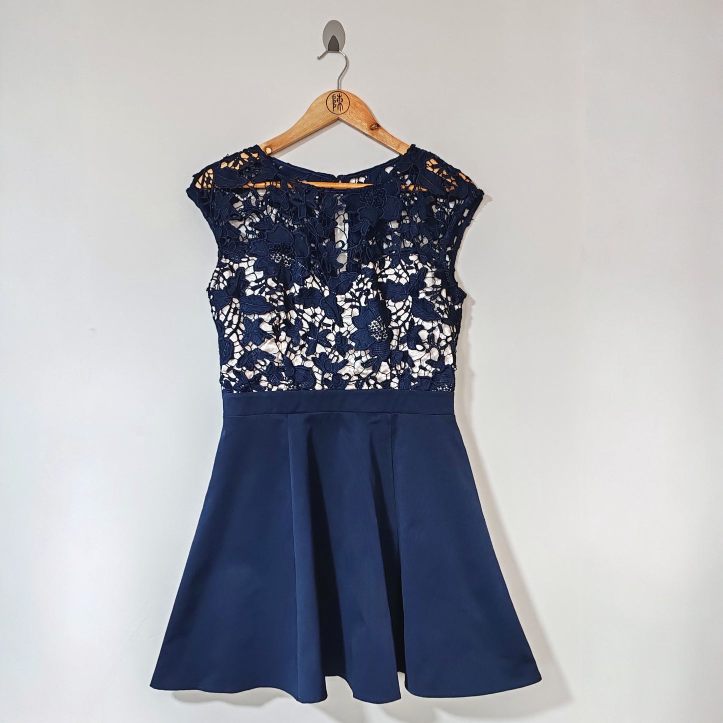Lipsy Navy Blue Flower Lace Dress