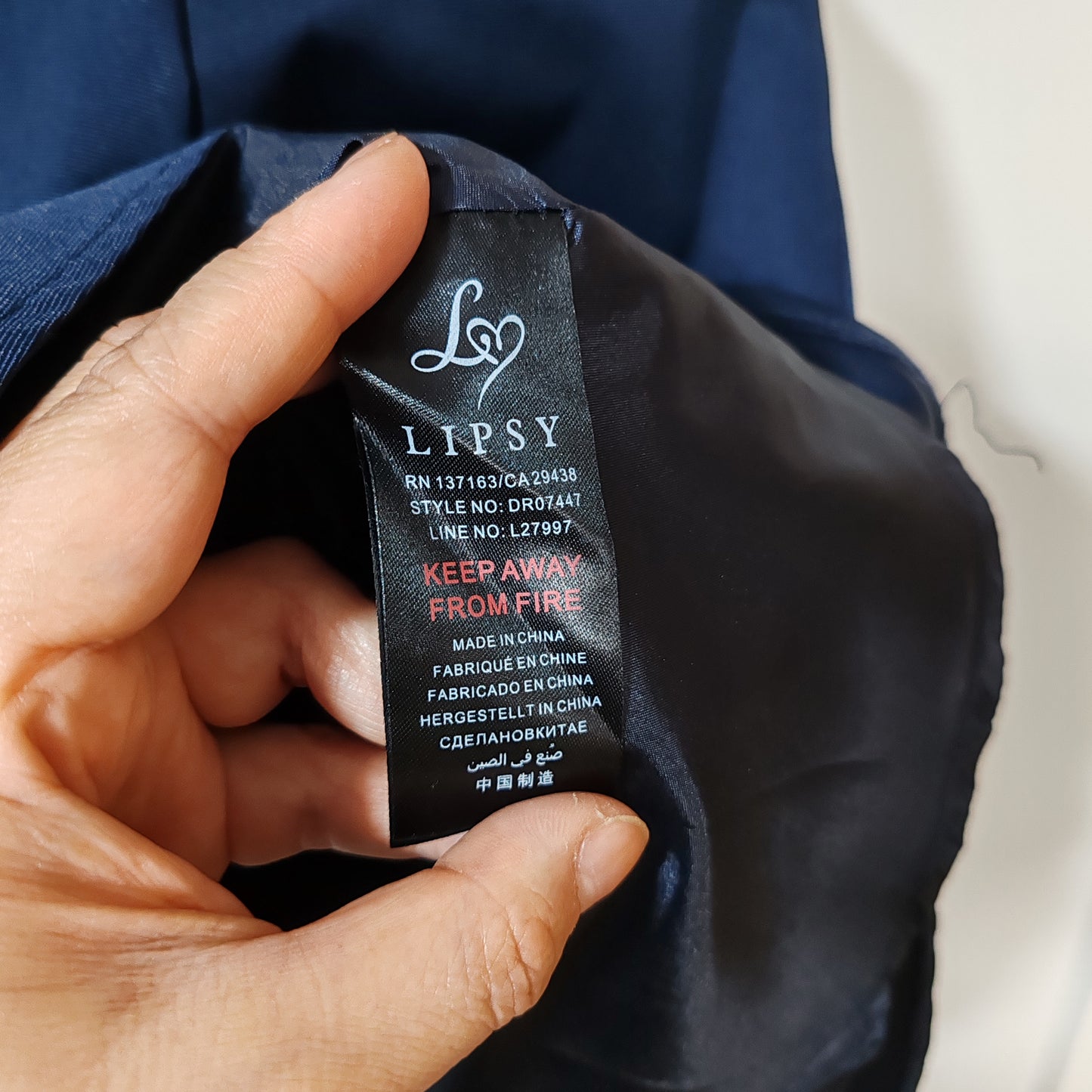 Lipsy Navy Blue Flower Lace Dress