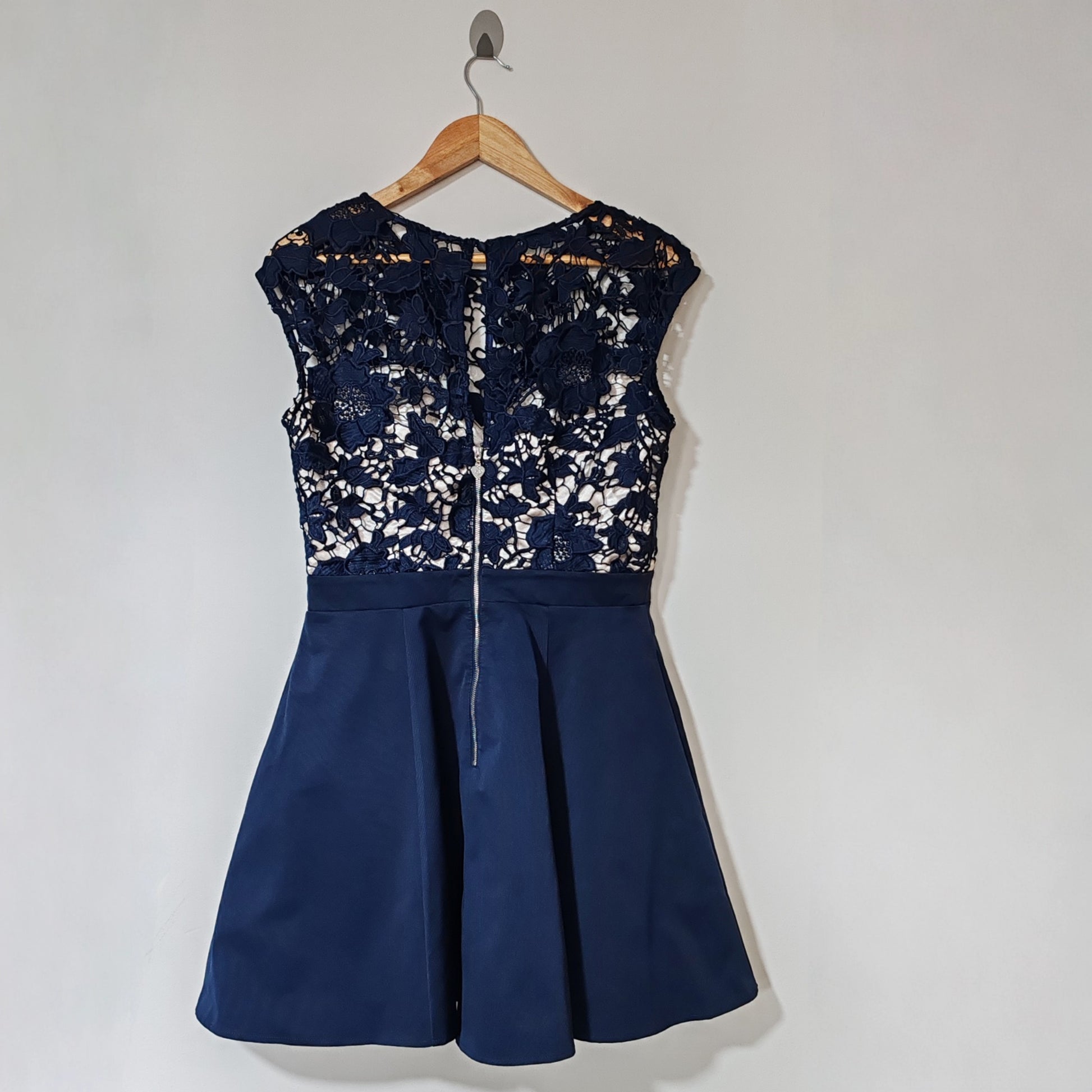 Lipsy Navy Blue Flower Lace Dress