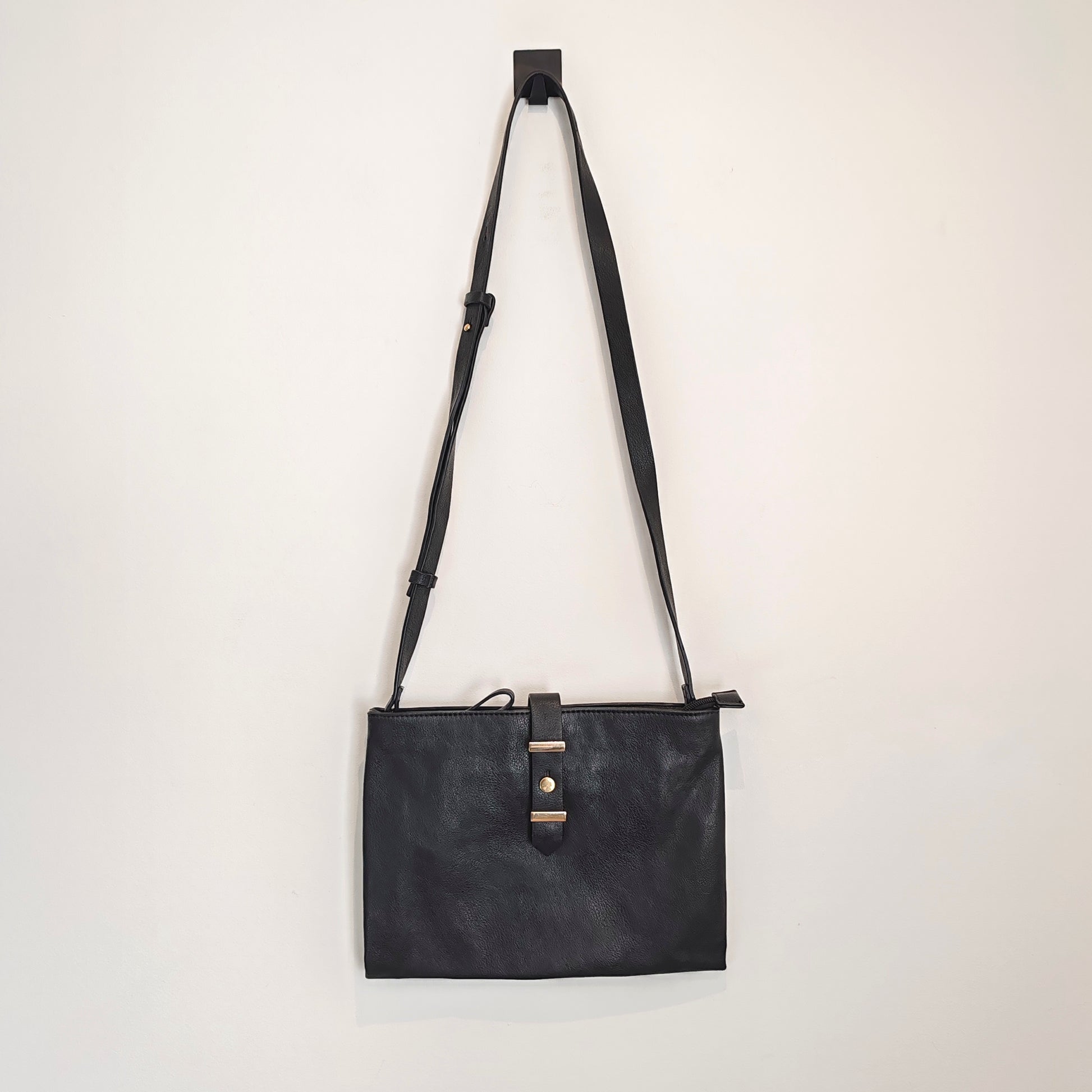 Marks & Spencer Black Faux Leather Crossbody Handbag