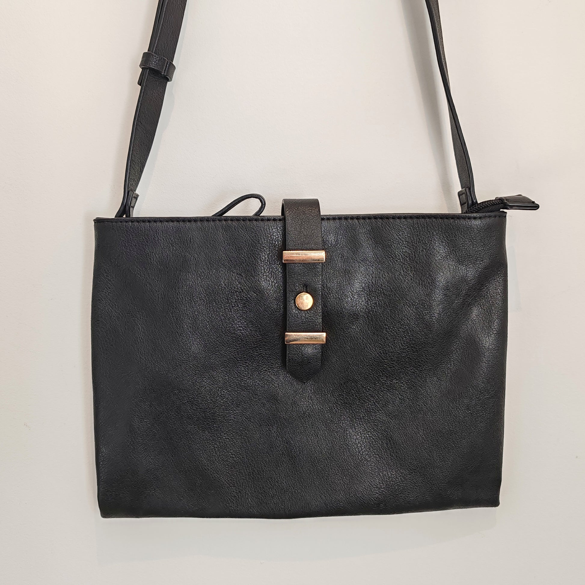 Marks & Spencer Black Faux Leather Crossbody Handbag