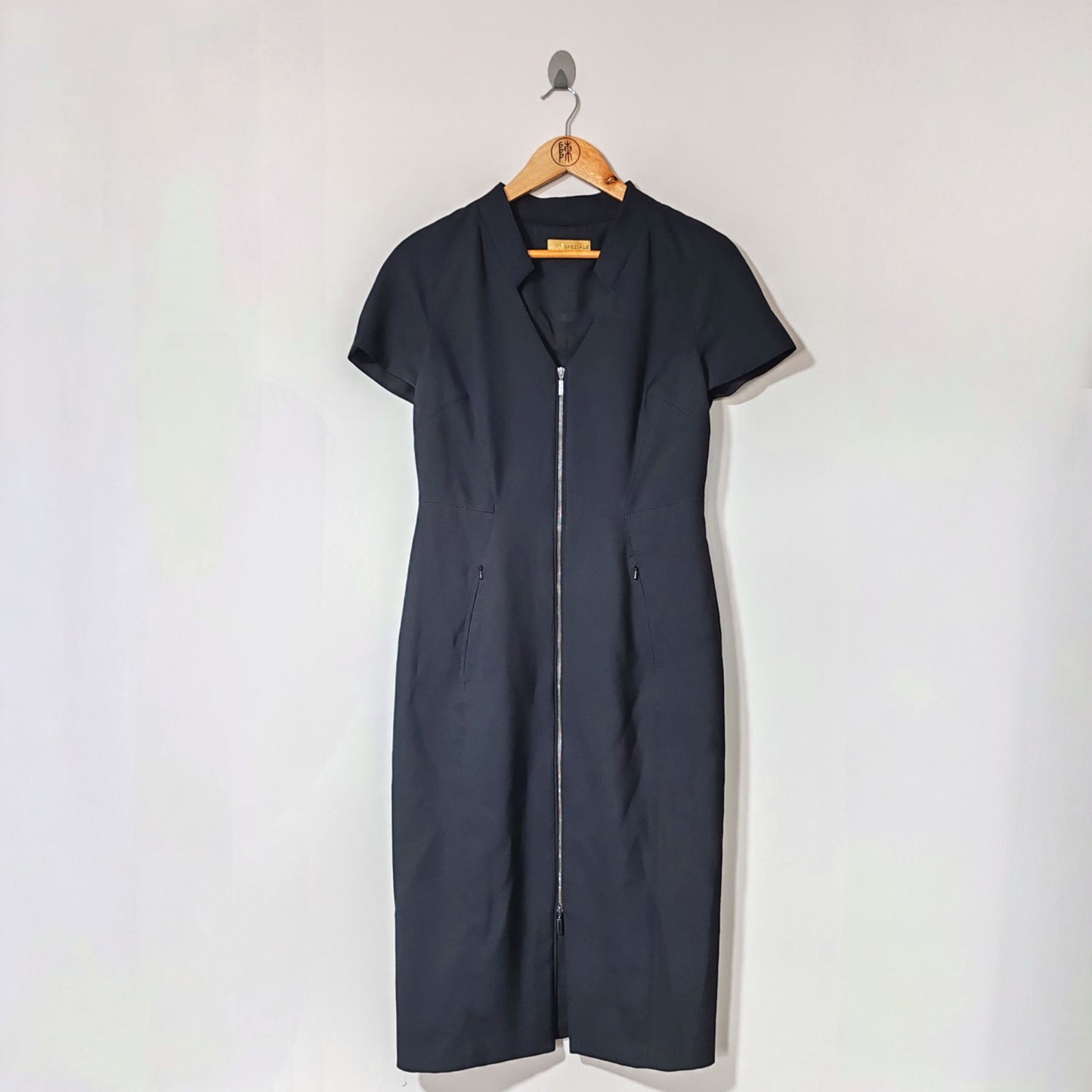 Marks & Spencer Per Una Speziale Black Zip Midi Dress