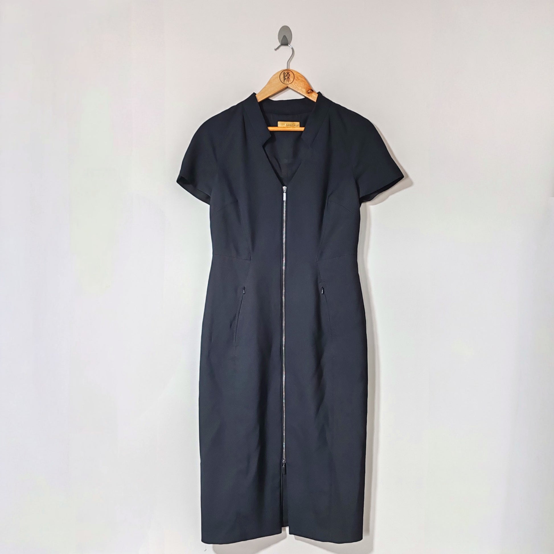 Marks & Spencer Per Una Speziale Black Zip Midi Dress