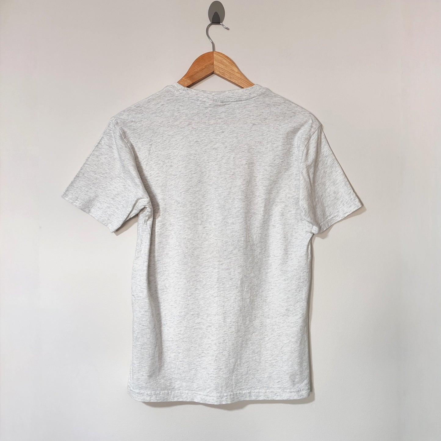 New Balance Grey Red Logo Short Sleeve T Shirt