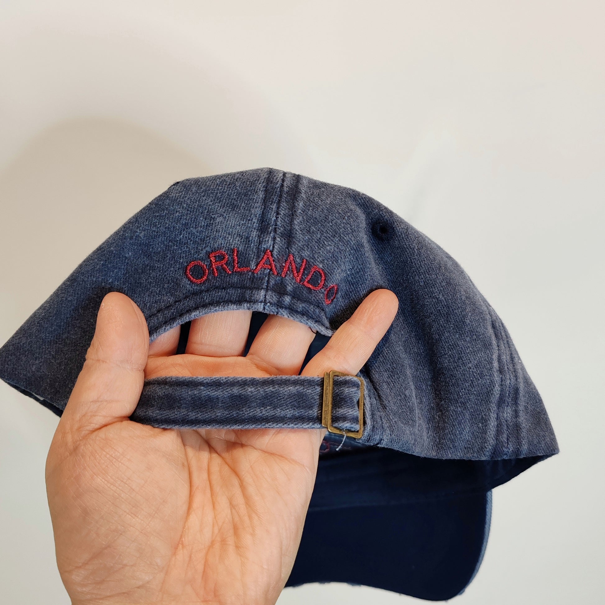 Orlando Originals Navy Indigo Patina Distressed Denim Cap