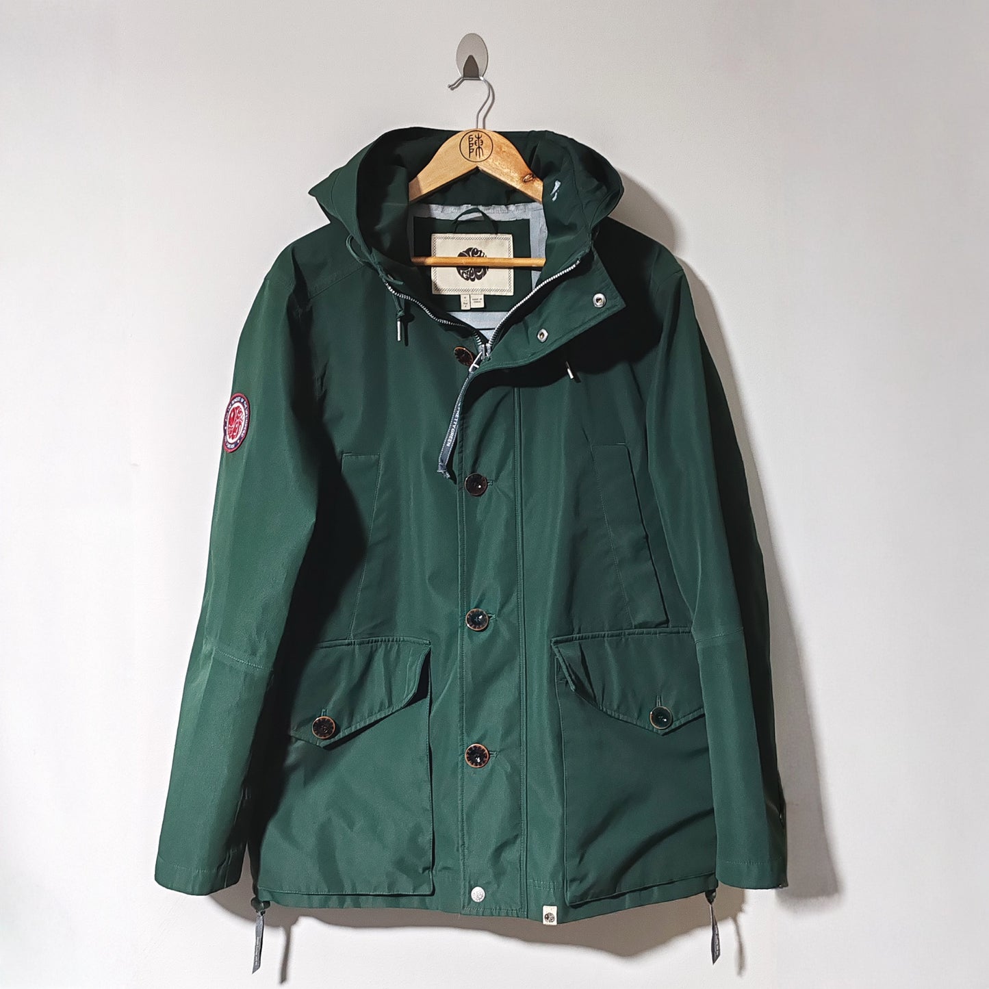 Pretty Green Like Minded Seam Sealed Green Parka Jacket
