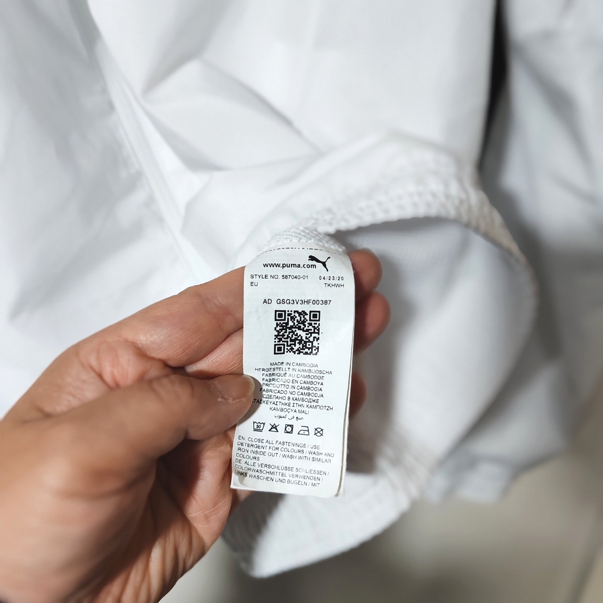 Puma White Track Suit Jacket With Hood