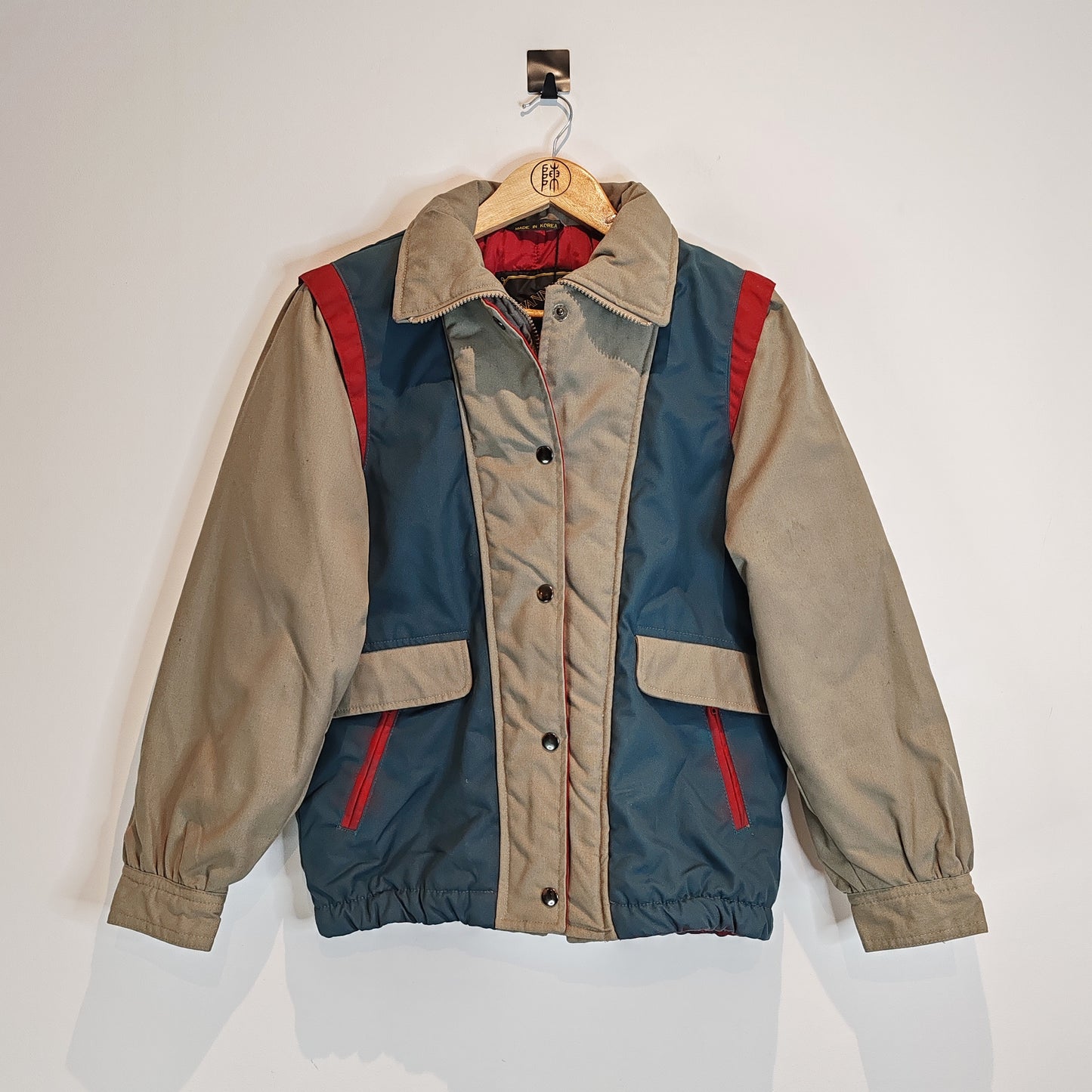 Savannah Green Stone Vintage Padded Coat