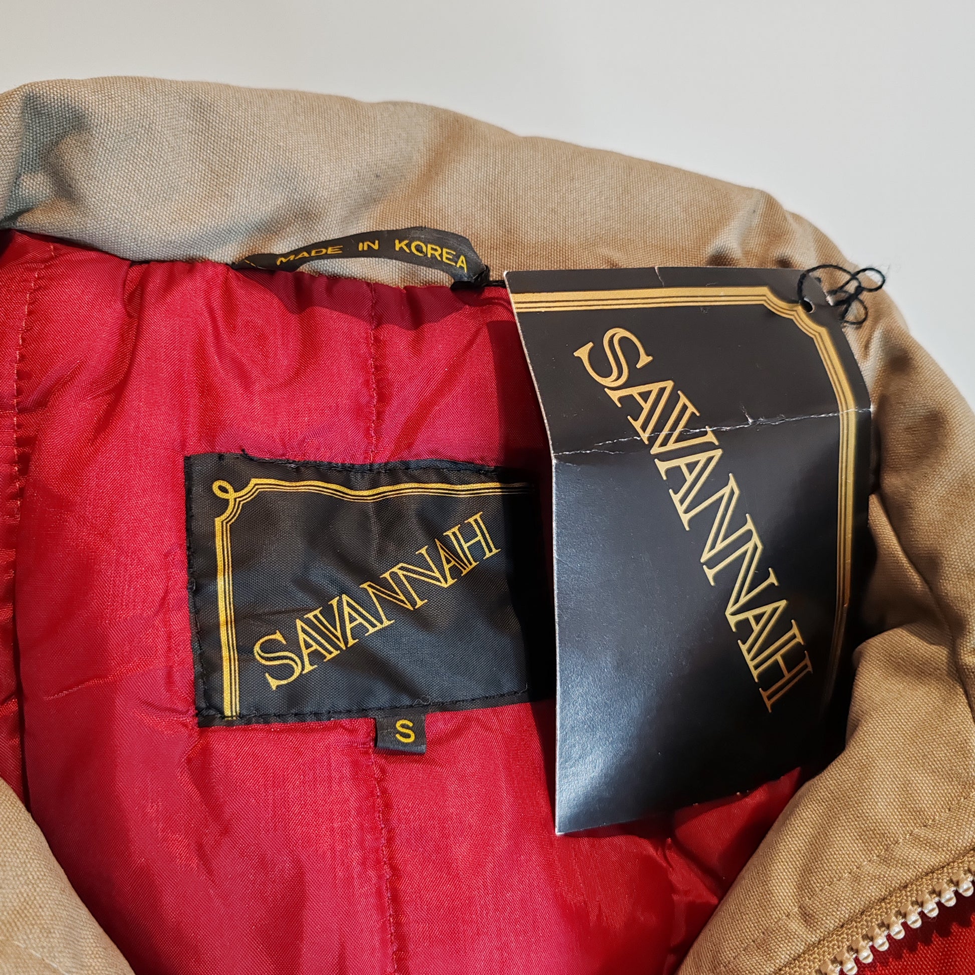 Savannah Green Stone Vintage Padded Coat