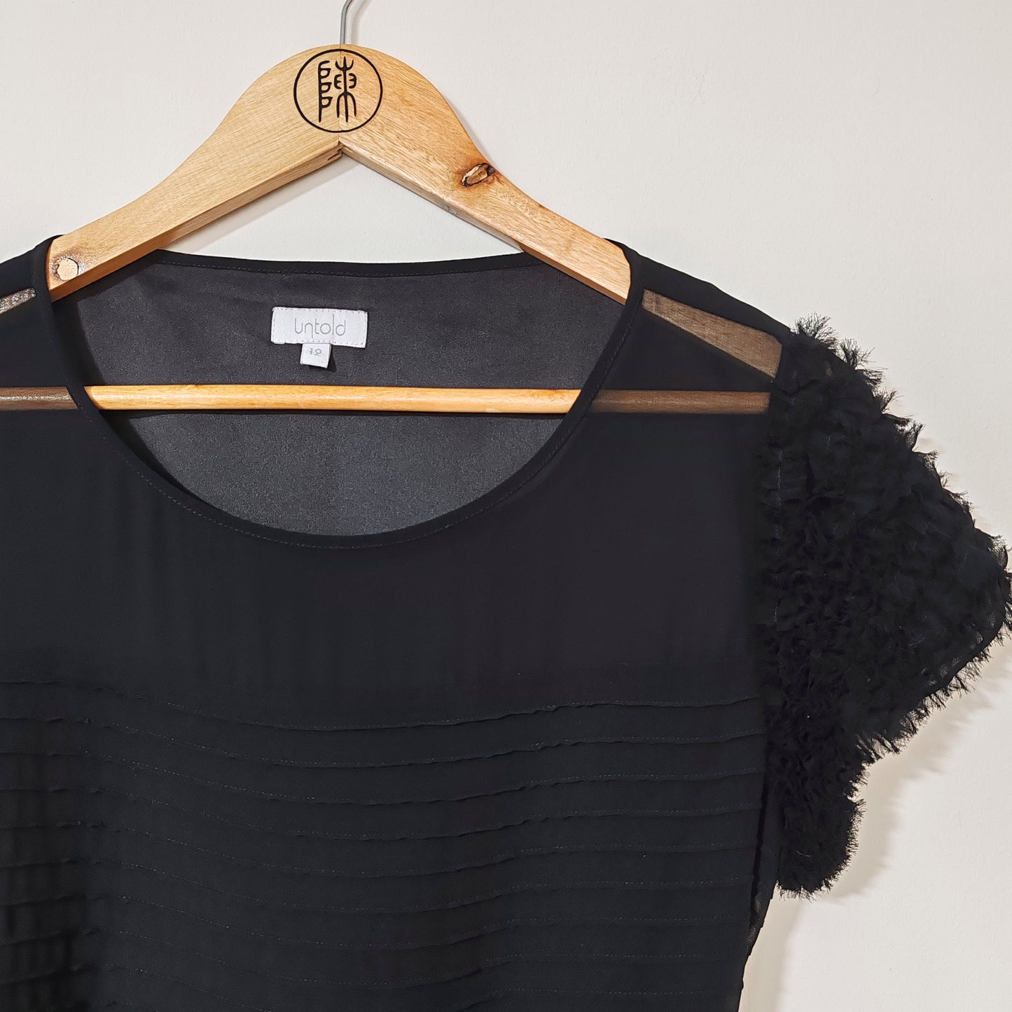 Untold Black Ruffle Detail Dress