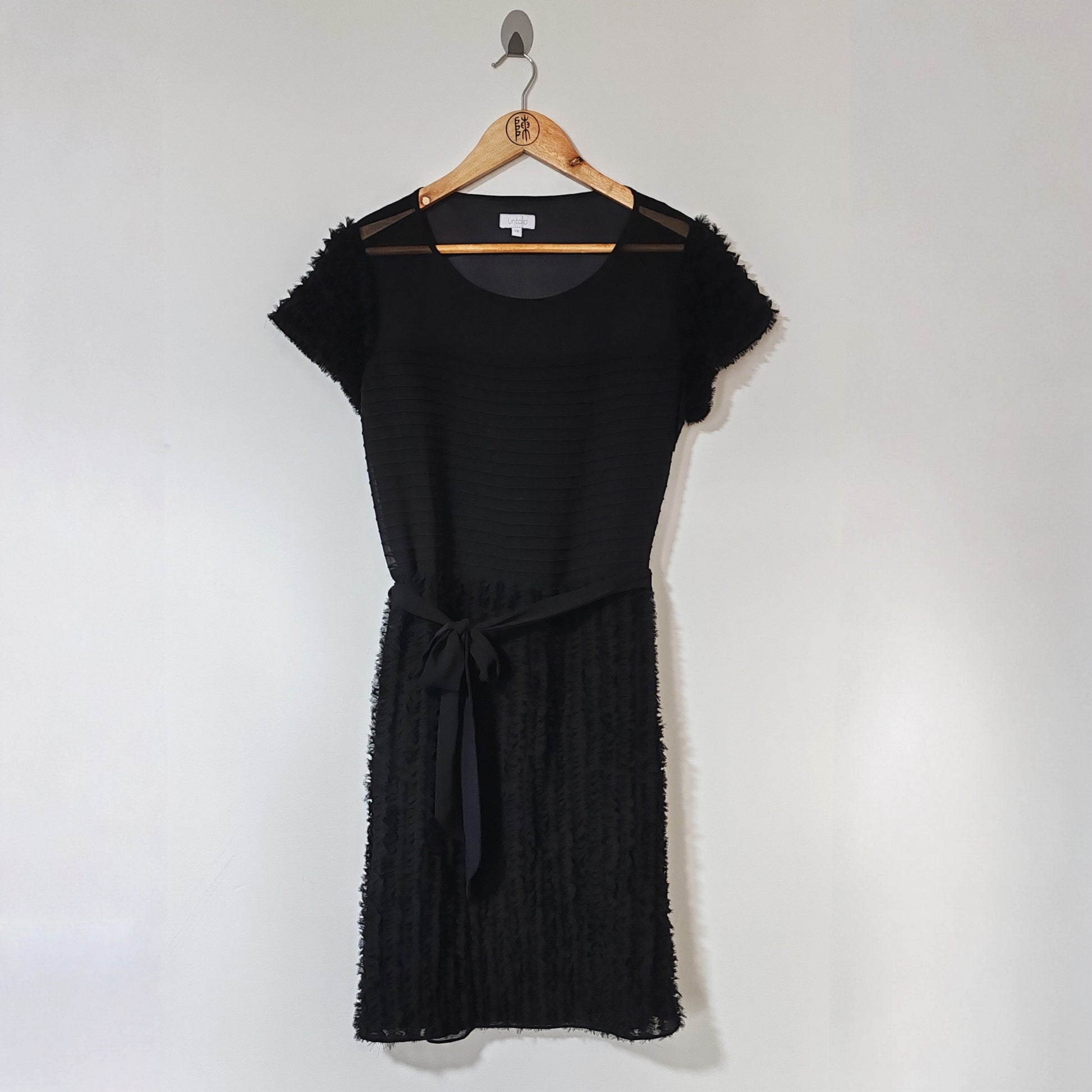 Untold Black Ruffle Detail Dress